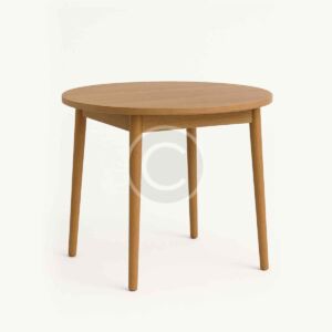 Round oak dining table